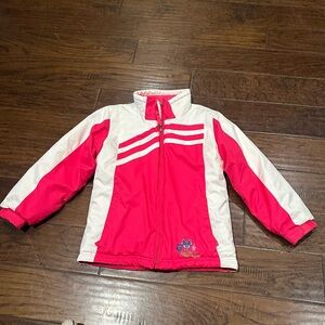 Pacific‎ Trail Snow Dragons Kids Pink and White Snow Jacket